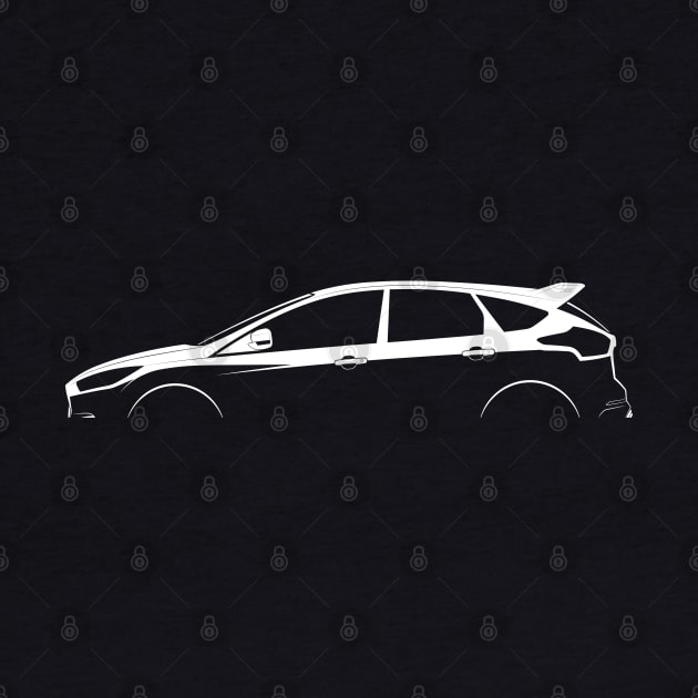 Ford Focus RS Mk III Silhouette by Car-Silhouettes